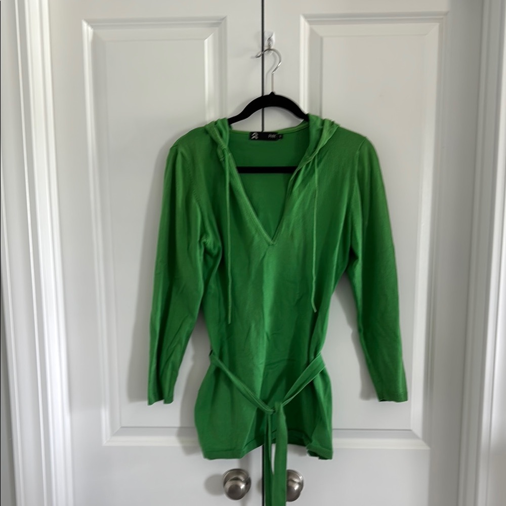 Green Hooded Tunic with Belt